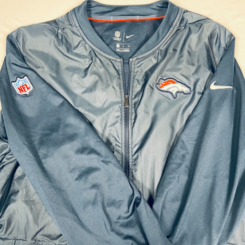 Nike NFL Onfield Denver Broncos Sideline Full Zip Jacket Navy Blue XL 907662-419